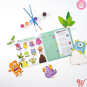 Đồ Chơi Tranh Gỗ Lalala Baby Tô Màu Kèm Màu Nước, Cọ và Truyện Kể I Paint I Play! Cho Bé Từ 3 Tuổi