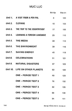 Sách Bài Tập Tiếng Anh Lớp 9 ( Có Đáp Án )