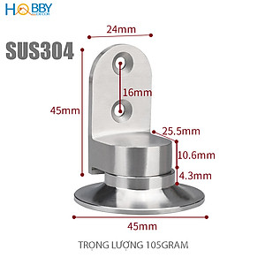 Chặn cửa chống va đập nam châm gắn sàn nhà inox 304 Hobby Home Decor CC5