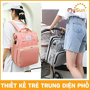 Balo mẹ bỉm sữa cho bé sơ sinh nằm cao cấp chính hãng MySun Nest