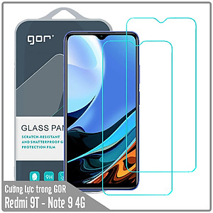 Bộ 2 kính cường lực Gor cho Xiaomi Redmi 9T - Redmi Note 9 4G 2021 -Hàng Nhập Khẩu