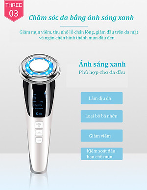 Máy Massage Mặt Làm Đẹp VISPO VP-CM23 - Máy Massage 5IN1 Photon Nóng Và Lạnh EMS Săn Chắc Da , Làm Sạch Và Tăng Hấp Thụ Dưỡng Chất, Khóa Ẩm Cho Da Bằng Công Nghệ Hiện Đại