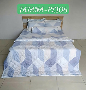 Bộ Ga TC Tatana Silver 4 Món Cao Cấp, Chất Vải Mềm Mịn Thoáng Mát - Màu ngẫu nhiên