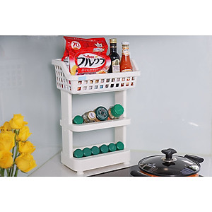 Kệ Nhà Bếp Để Đồ Đa Năng, Kệ Nhựa Cao Cấp 3 Tầng Nachi Đạt Tiêu Chẩu Xuất Nhật ,Châu Âu- Hàng chính hãng inochi ( Tặng khăn lau đa năng pakasa)