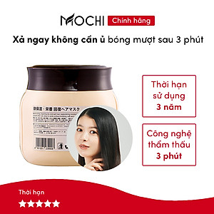 Mặt nạ ủ tóc Mochi Nhật Bản 500ml. Kem ủ tóc, phục hồi tóc hư tổn gãy rụng, bóng mượt tóc sau 3 phút