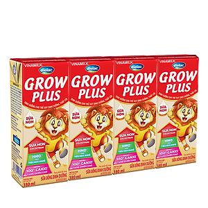 Thùng 48 Hộp Sữa Bột Pha Sẵn Vinamilk Dielac Grow Plus - Đỏ 180ml