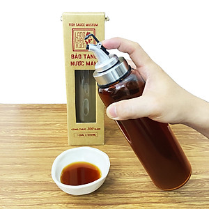 Bình rót một chạm CAO CẤP One Touch Open đựng nước mắm, dầu ăn - thuỷ tinh siêu nhẹ Borosilicat