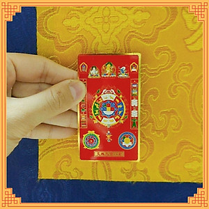 Thẻ phù Văn Thù Cửu Cung Bát Quái bằng đồng