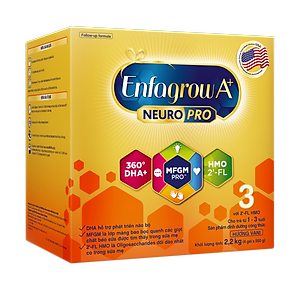 Sữa bột Enfagrow A+ Neuropro 3 2.2kg với DHA giúp phát triển não bộ cho trẻ từ 1-3 tuổi