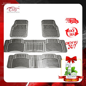 Bộ Thảm Lót Sàn Ô Tô PACKY PODA 6168 Màu Đen 7 Chỗ