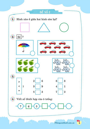 Sách 100 Đề Kiểm Tra Toán Lớp 1