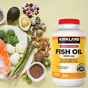 Omega 3 dầu cá Mỹ Kirkland Signature Fish Oil 1000mg Hỗ trợ sức khỏe não bộ, hệ thần kinh, Tim mạch, Khớp, Bổ mắt, Làm đẹp da - OZ Slim Store