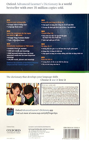 Sách Oxford Advanced Learner's Dictionary 8th Edition (With Vietnamese Translation) and CD - ROM (Hardback)