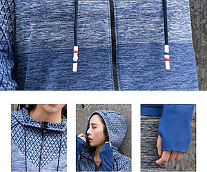 Áo Khoác Thun Nữ Rằn Ri Có Nón Chống Nắng,Tập Thể Thao Ôm Body Siêu Đẹp Mềm Mịn Mỏng Mát