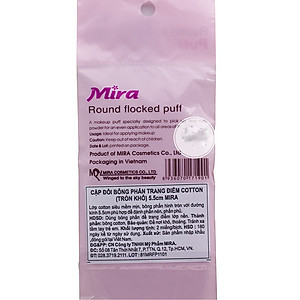 Bông phấn khô quai hồng Mira bịch 2 bông tặng kèm móc khóa