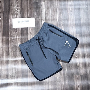 Quần đùi tập gym nam DO GYM SHOP thun poly không xù lông, thoáng mát, logo thêu