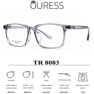 Gọng kính 8083 nhựa cao cấp siêu bền thời trang cá tính nam nữ OURESS