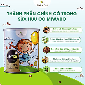 Sữa Hữu Cơ Miwako Nhập Khẩu Malaysia Hộp 700g Vị Gạo, Sữa Hạt Dinh Dưỡng Cho Bé Biếng Ăn Tiêu Hóa Kém Thấp Còi