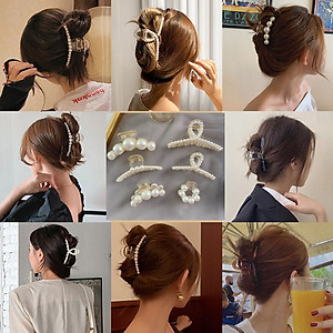 Kẹp tóc càng cua đính ngọc mẫu 1 KAH185