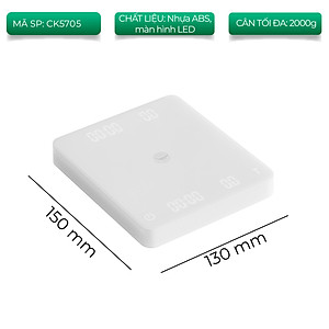Cân điện tử GHOST 2 mặt cho pha chế cà phê đồ uống có đếm giờ CAFE DE KONA pin sạc