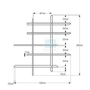 Kệ Sách Treo Tường Bất Đối Xứng 5 Tầng Cách Điệu SIB Decor KT333