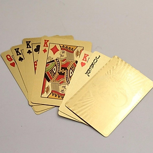 Bộ Bài PVC Mạ Vàng 24K Mạ Bạc Cao Cấp Chất Liệu Đàn Hồi, Bộ Bài Tây Poker Polieste Không Thấm Nước, Hàng Chính Hãng