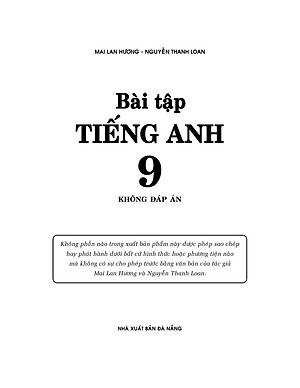 Sách Bài Tập Tiếng Anh 9 - Không Đáp Án (Tái Bản 2020)