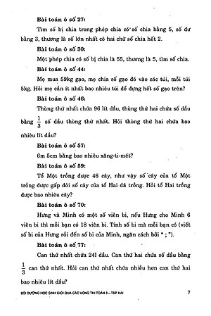 Sách Bồi Dưỡng Học Sinh Giỏi Qua Các Vòng Thi Toán Lớp 3 (Tập 2)