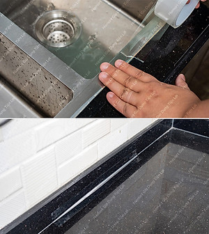 Băng Dán Viền Bếp Bồn Chậu Rửa Trong Suốt Keo Siêu Dính Dán Mép Tường Chống Bẩn Dầu Mỡ Nấm Mốc