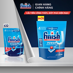 Viên Rửa Chén Bát Hương Chanh Finish Powerball Power All In 1 Max - Túi 100 viên siêu tiết kiệm