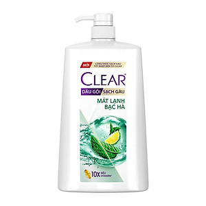 Dầu gội đầu Clear Mát Lạnh Bạc Hà sạch gàu ngứa và vi khuẩn suốt 48 Giờ 1.4kg