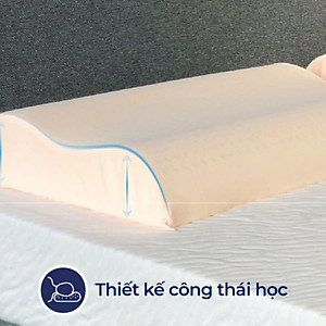 Gối Cao Su Liên Á Contour LAGC3050 (30 x 50 cm) - Trắng