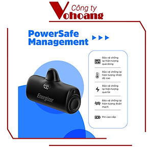 [Mỹ] Sạc dự phòng Energizer UE4600PQ mini Dung lượng 4600mAh tích hợp đầu sạc TypeC - Hàng chính hãng
