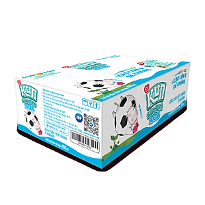 Thùng 48 hộp KUN 100% Sữa tươi ít đường 180ml/hộp