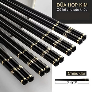 Combo 30 Đôi Đũa 3 Sọc Mạ Vàng Hình Cô Gái Nhật Bản Kháng Khuẩn Chịu Nhiệt - Hàng chính hãng