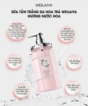 Sữa Tắm Trắng Da Hoa Trà Weilaiya Niacinamide Shower Gel - Hương nước hoa ngọt ngào 450ml