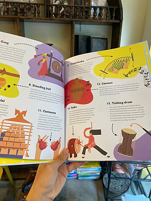 Sách - Around the World in 80 Musical Instruments by Nancy Dickmann | Children's Picture Book