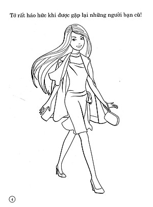 Sách Barbie Xinh Đẹp 4 (Tô Màu Có Hình Dán)