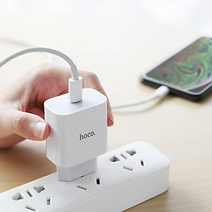 Cốc Sạc Hoco C76A Cổng Sạc Type-C hỗ trợ sạc nhanh QC3.0 và PD18W(Trắng),HÀNG CHÍNH HÃNG