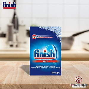 Muối rửa chén bát Finish 1,5kg kèm túi zip 