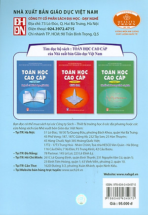 Toán Học Cao Cấp, Tập 1: Đại Số Và Hình Học Giải Tích (Tái bản lần thứ tư, năm 2024)- GS.TS. Nguyễn Đình Trí (Chủ biên),  PGS. TS. Trần Việt Dũng, PGS. TS. Trần Xuân Hiển, PGS. TS. Nguyễn Xuân Hào