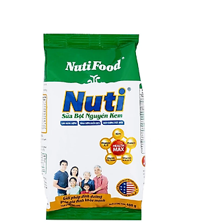 Combo 2 Túi Sữa Bột Nguyên Kem Nutifood 400g – Dinh Dưỡng Giúp Gia Đình Khỏe Mạnh – Hàng Chính Hãng, Date Mới Nhất