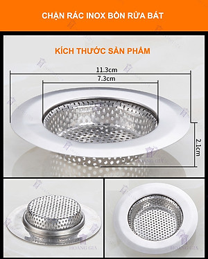 Lọc Rác Inox Chậu Rửa Bát Hoàng Gia Haodex 14cm / 11cm / 9cm / 7cm /5cm Chặn Rác Inox Bồn Rửa Chén Chất Lượng Cao – Hàng Nhập Khẩu