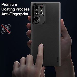Ốp lưng nhám chống sốc siêu mỏng 0.3mm cho Samsung Galaxy S22 Ultra hiệu Memumi có gờ bảo vệ camera - Hàng nhập khẩu