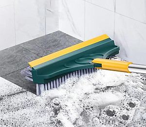 Bàn Chải Chà Nhà Tắm , Bàn Chải Chà Sàn Hai Mặt 3 Trong 1 ,Bàn Chải Lông Cứng Có Tay Cầm Ống Lồng GroFa