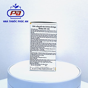 Viên uống bổ não, hổ trợ phòng ngừa tai biến, đột quỵ Ginkgo Biloba Orihiro Nhật Bản 240 viên