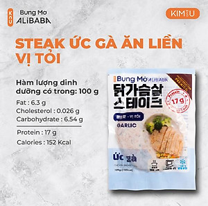 Ức Gà Steak Vị Tỏi Hàn Quốc Ăn Liền Healthy Tăng Cơ Giảm Cân - Gói 130g