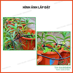 Bộ 30 béc tưới cây 8 tia nhỏ giọt kèm 25m dây và đầy đủ phụ kiện 206848