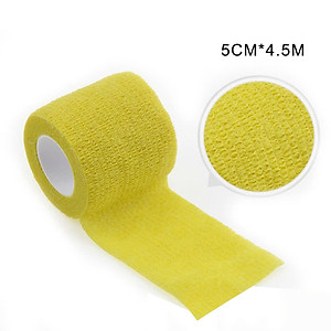 Combo 2 Cuộn Băng Cuốn Tự Dính, Băng Cuốn Cao Su Non, Băng Keo Thể Thao Chống Chấn Thương (Kích thước 5cm*4.5m), Băng keo thể thao đá bóng, băng cuốn thể thao vải tự dính, băng quấn y tế cuốn ngón tay, cổ tay, cổ chân