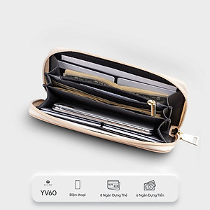 Ví Yuumy (  Thời trang nữ kiểu cầm tay dáng dài - Ví da Seasand YV60 )